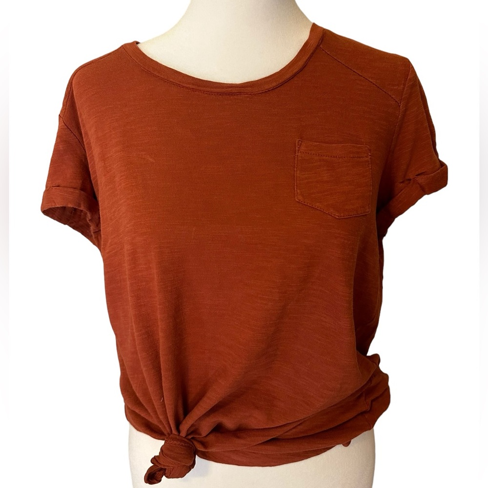 Style & Co women’s burnt orange short sleeved top Small